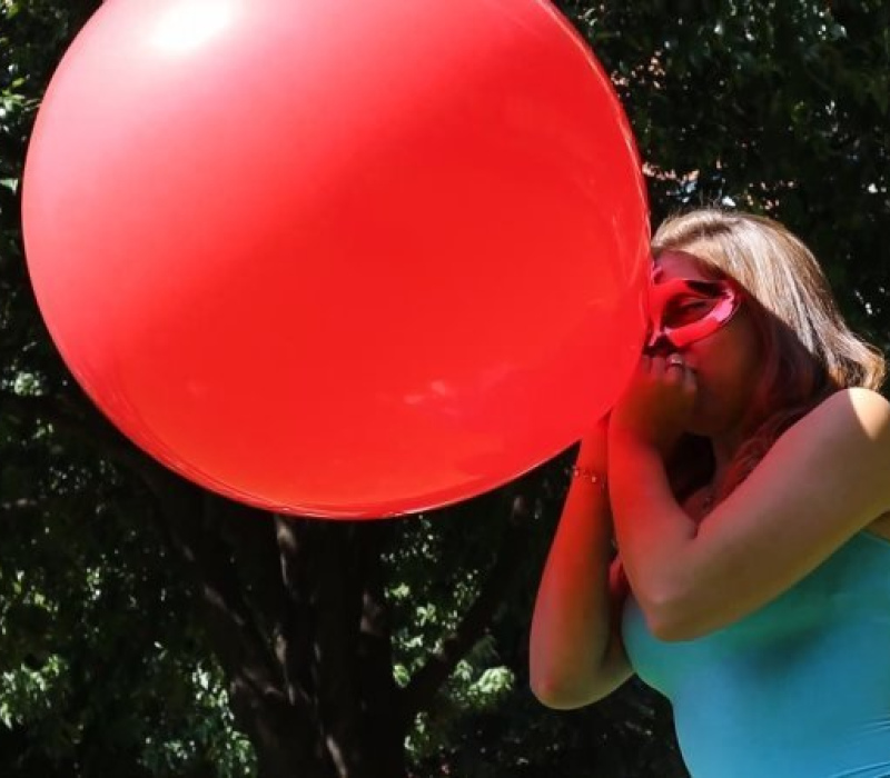 Blowing up a Big Red Balloon