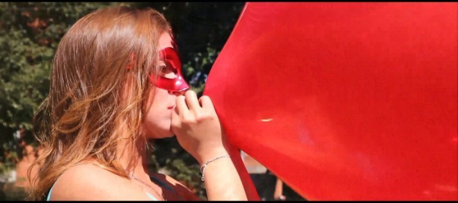Blowing up a Big Red Balloon