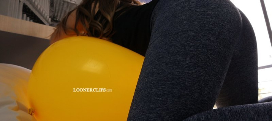 Ashley Rubbing her Balloons