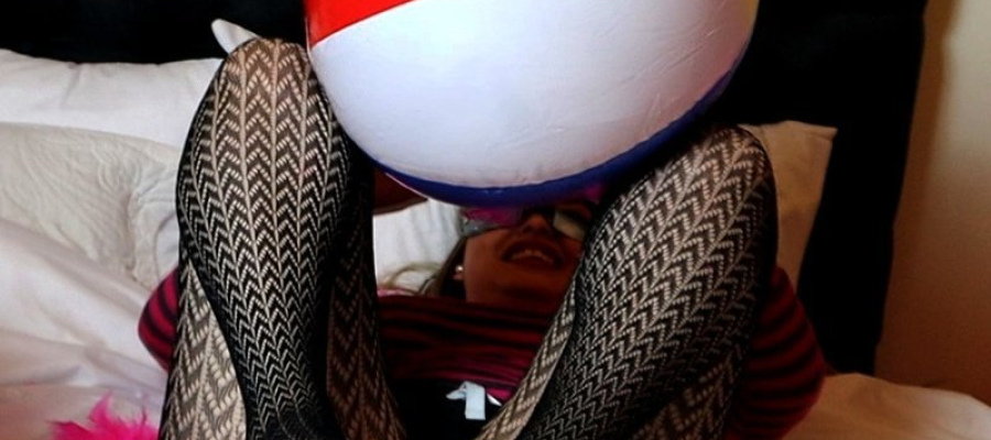 Ashley in stockings being Looner