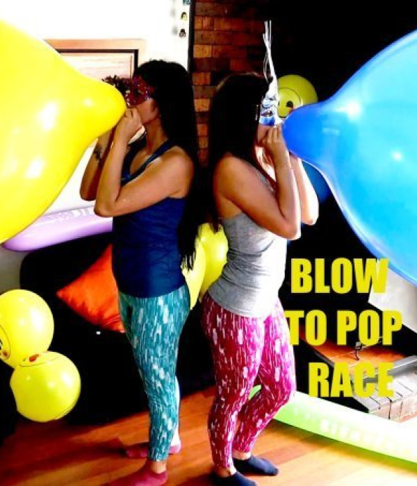 Blow to pop Race Alexis & Erika